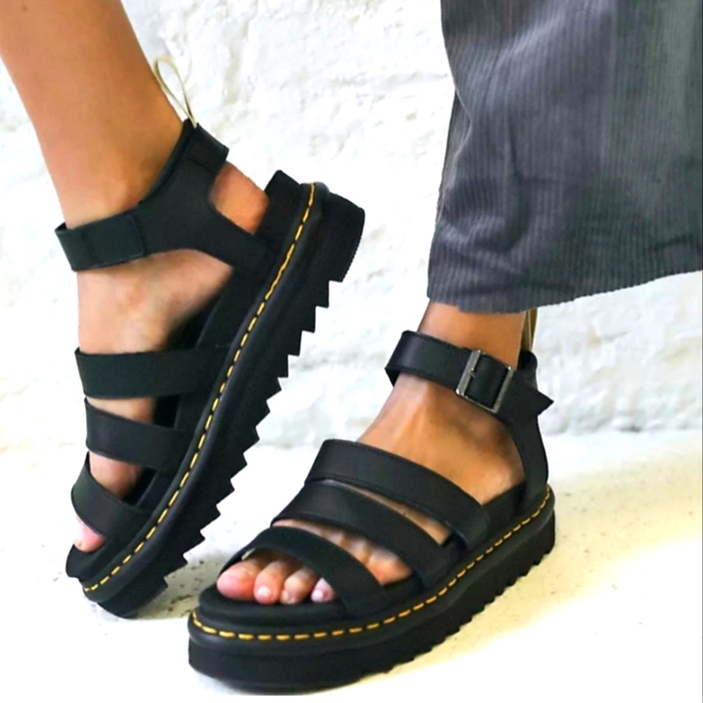 Black Strappy Sandals